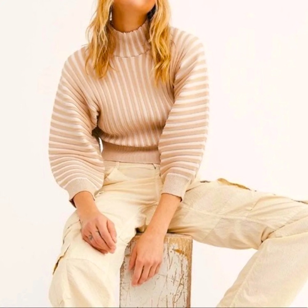 Free People Mad Chill Ivory Turtleneck